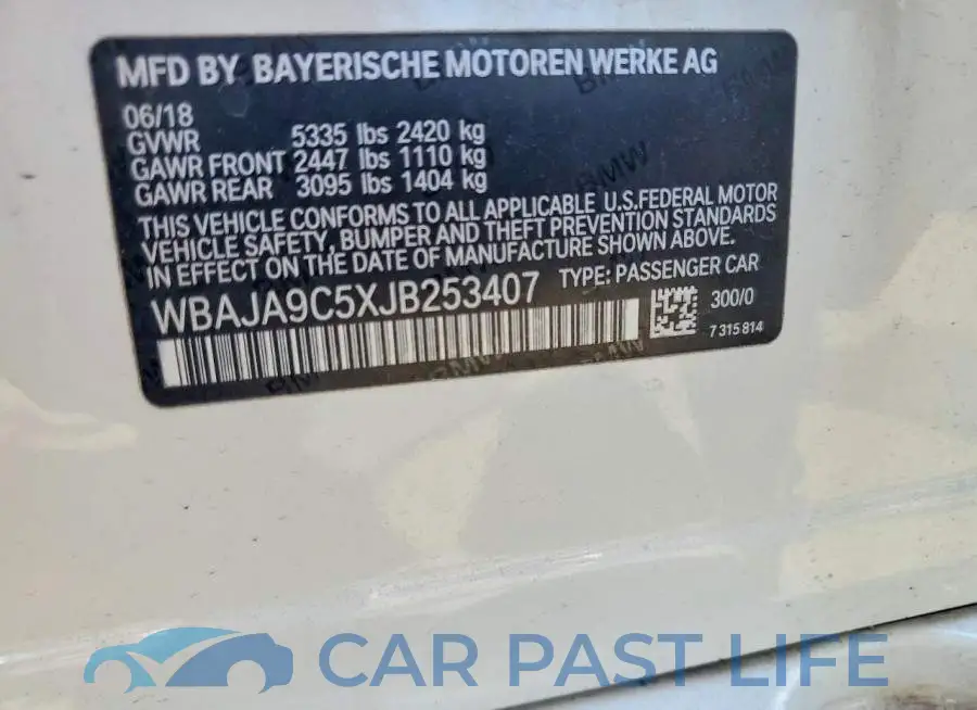 WBAJA9C5XJB253407# 12