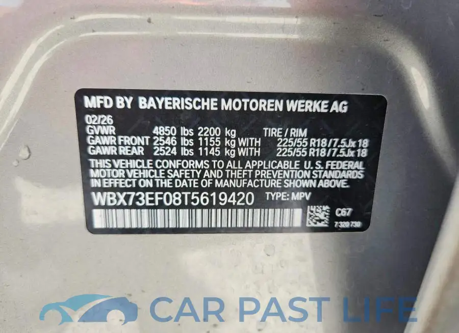 WBX73EF08T5619420# 13