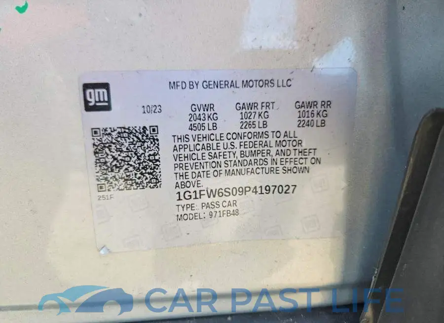 1G1FW6S09P4197027# 12
