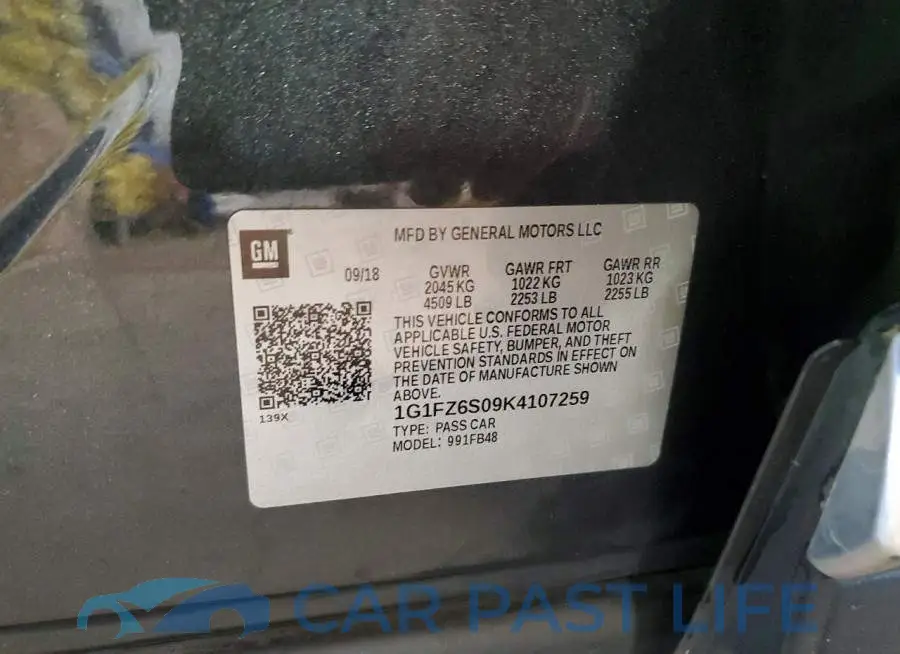 1G1FZ6S09K4107259# 12