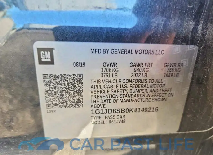 1G1JD6SB0K4149216# 12