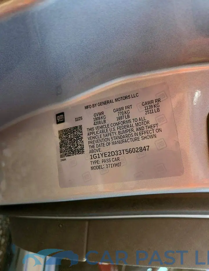 1G1YE2D33T5602847# 12