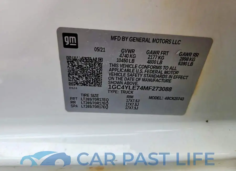 1GC4YLE74MF273088# 12