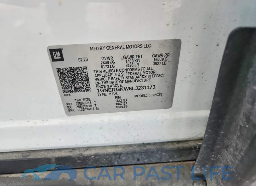 1GNERGKW6LJ231173# 13