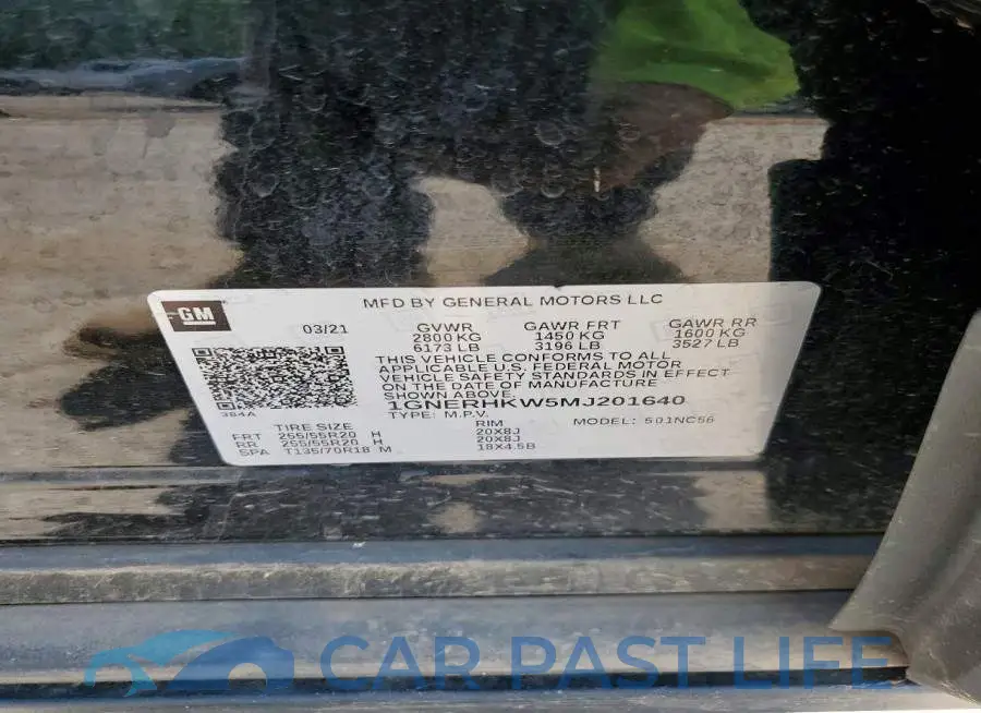 1GNERHKW5MJ201640# 13
