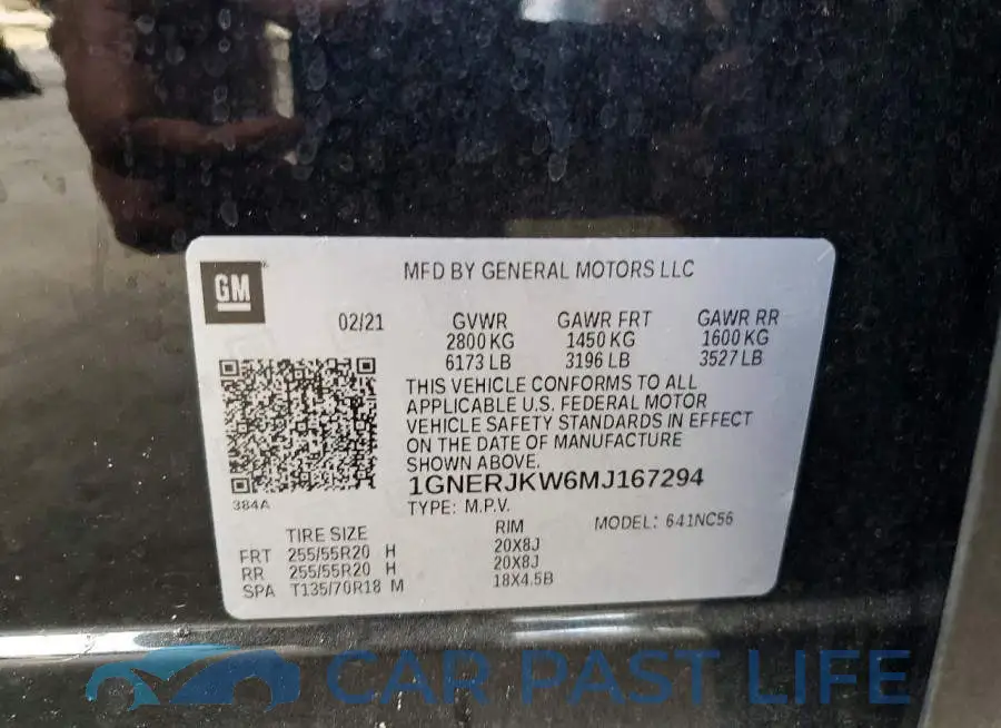 1GNERJKW6MJ167294# 14