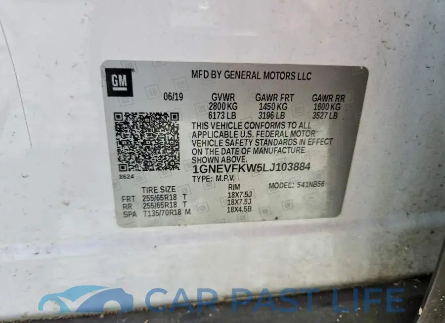1GNEVFKW5LJ103884# 13