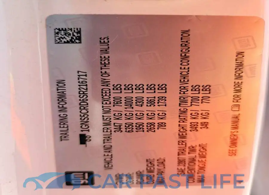 1GNS5CRD6SR216717# 14