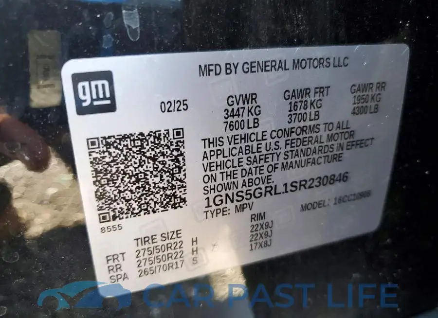 1GNS5GRL1SR230846# 13