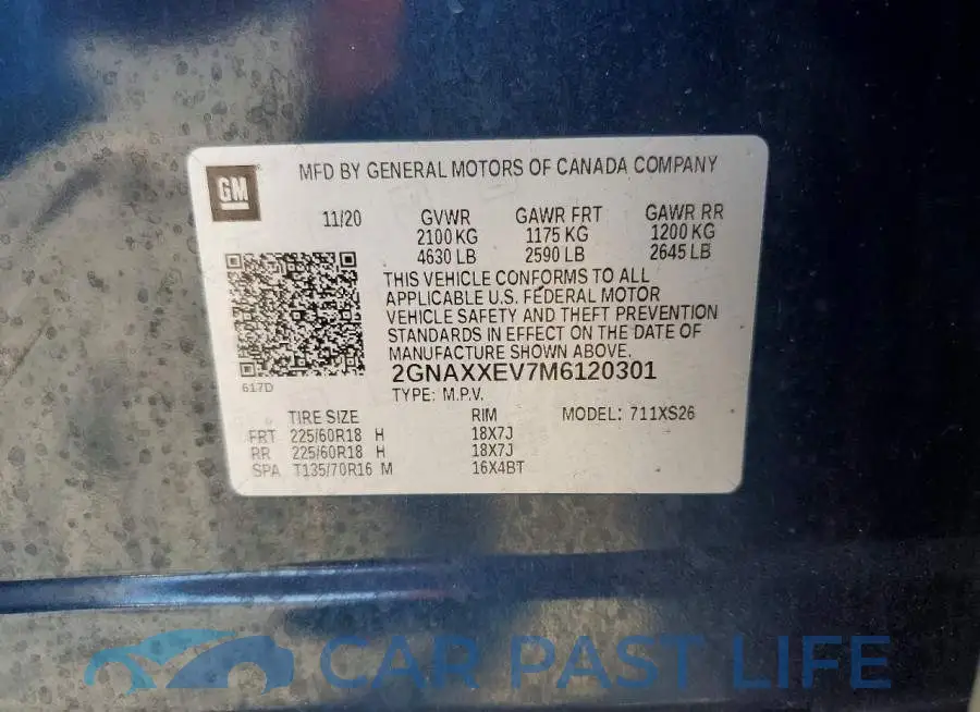 2GNAXXEV7M6120301# 12