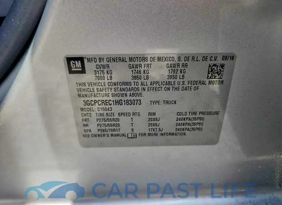 3GCPCREC1HG183073# 12