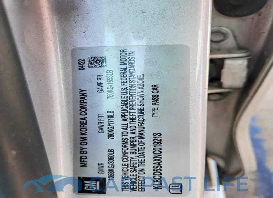 KL8CD6SAXNC019213# 12