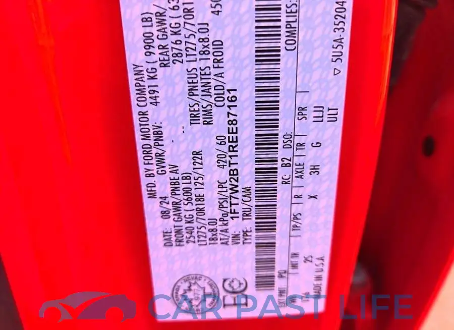 1FT7W2BT1REE87161# 12