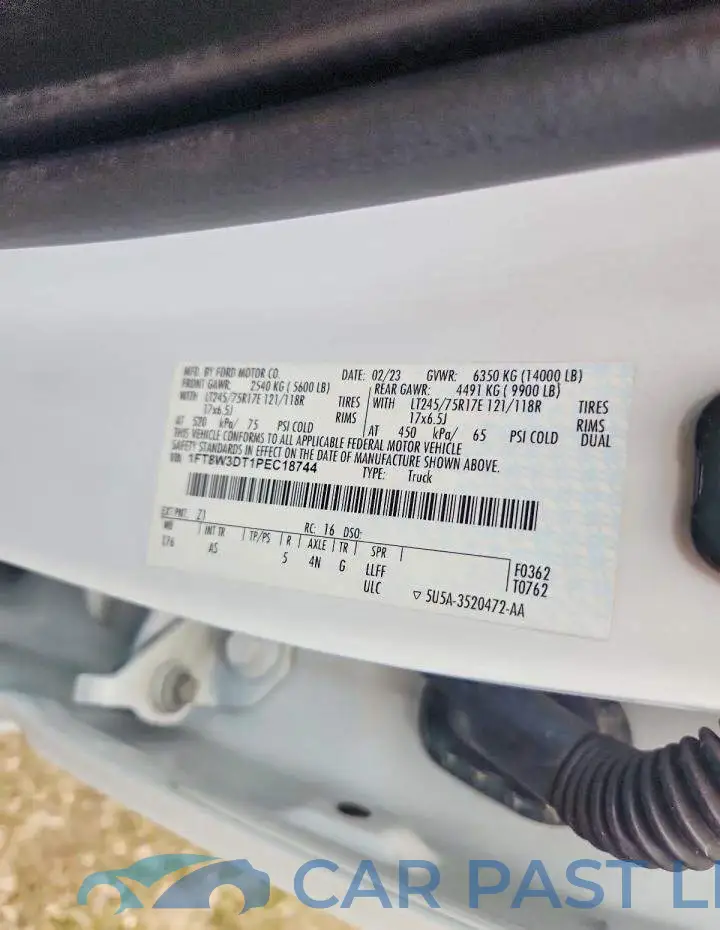 1FT8W3DT1PEC18744# 12