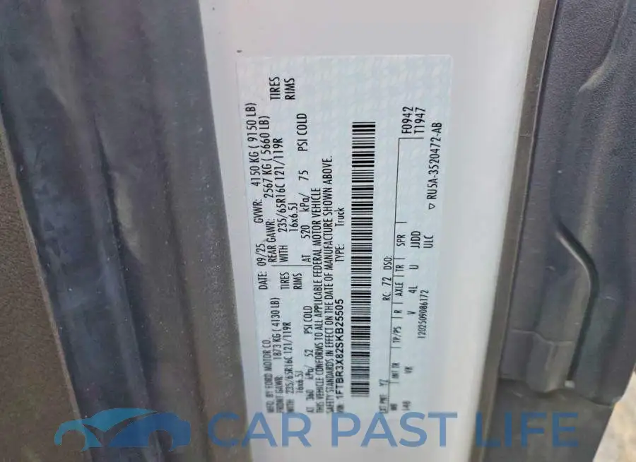 1FTBR3X82SKB25505# 14