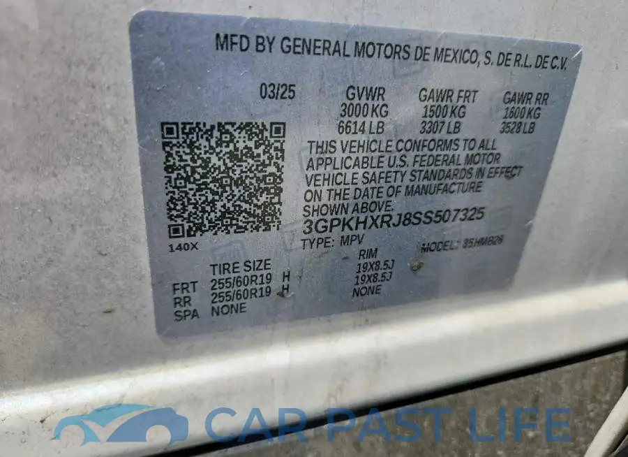 3GPKHXRJ8SS507325# 14