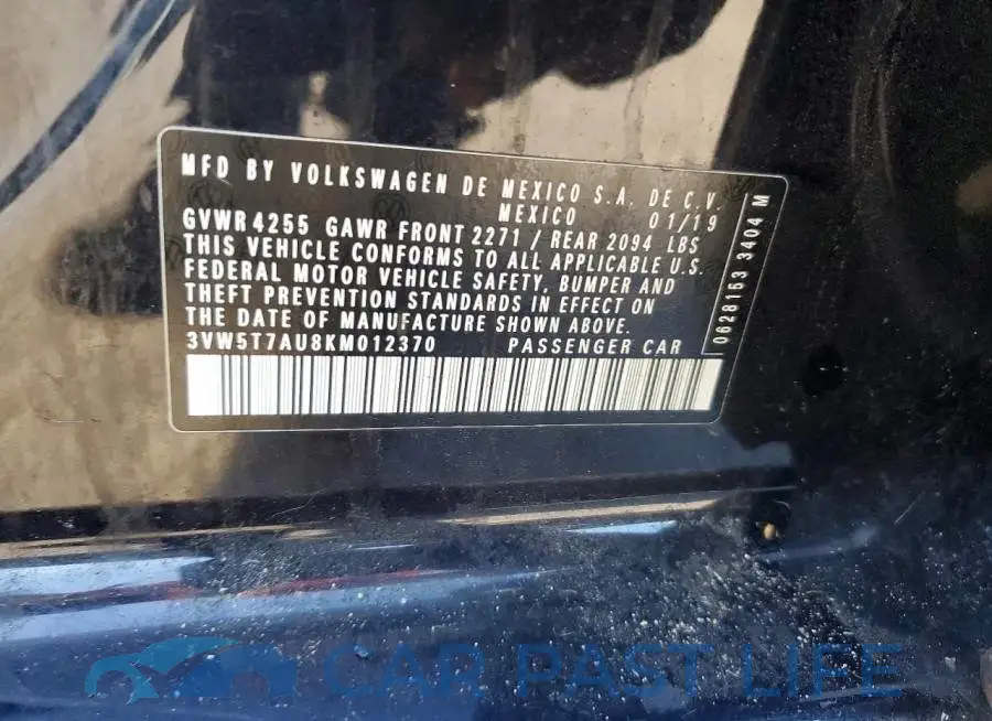 3VW5T7AU8KM012370# 12