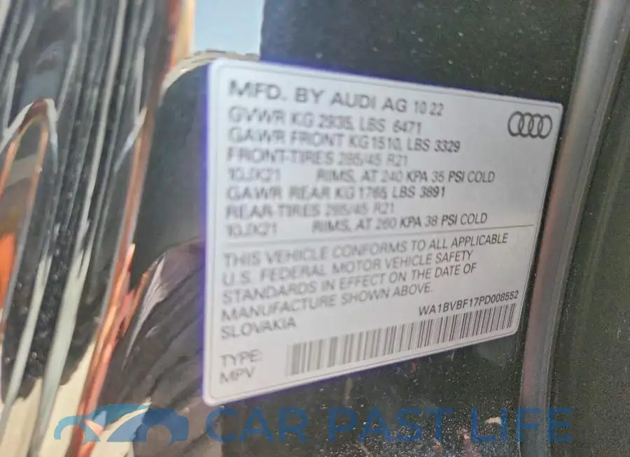 WA1BVBF17PD008552# 13