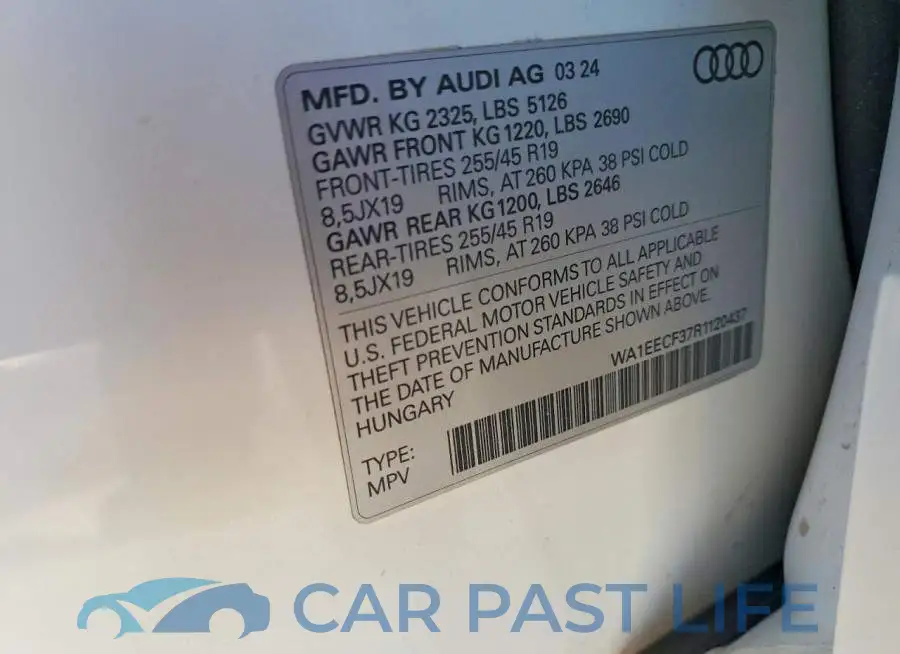 WA1EECF37R1120437# 13