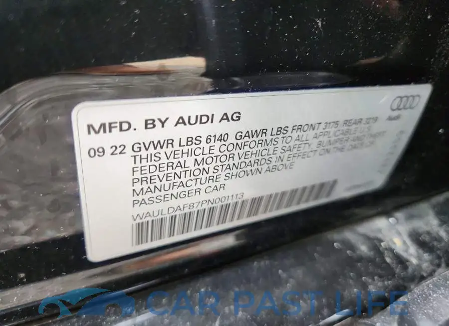 WAULDAF87PN001113# 12