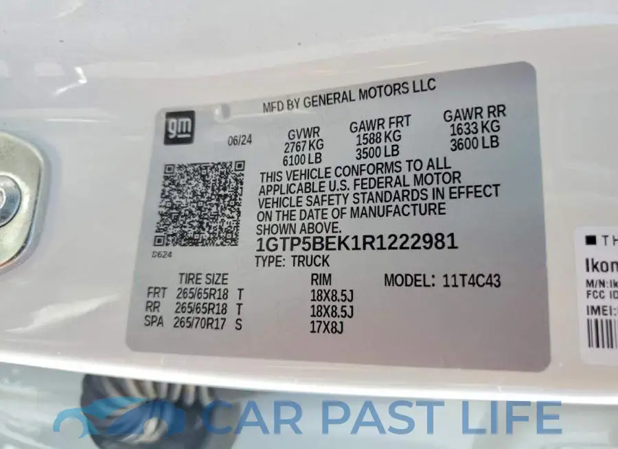 1GTP5BEK1R1222981# 12