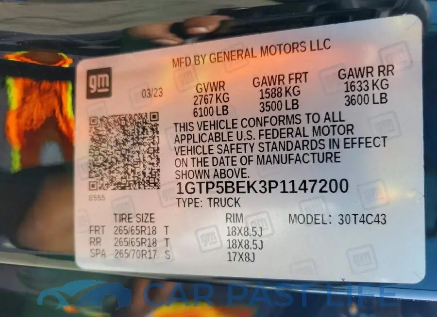 1GTP5BEK3P1147200# 13
