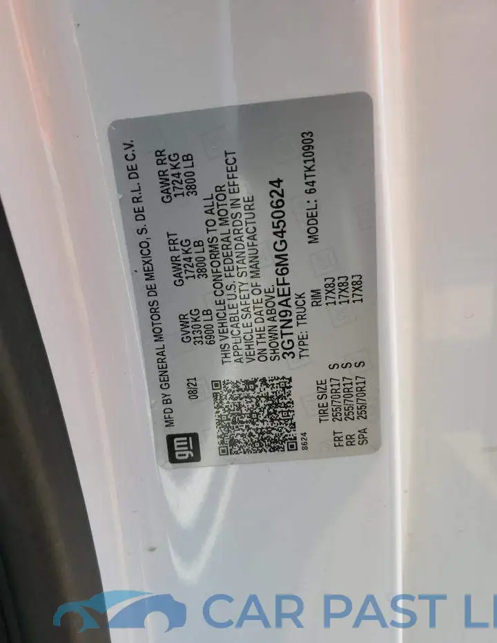 3GTN9AEF6MG450624# 12