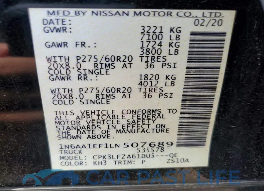 1N6AA1EF1LN507689# 13