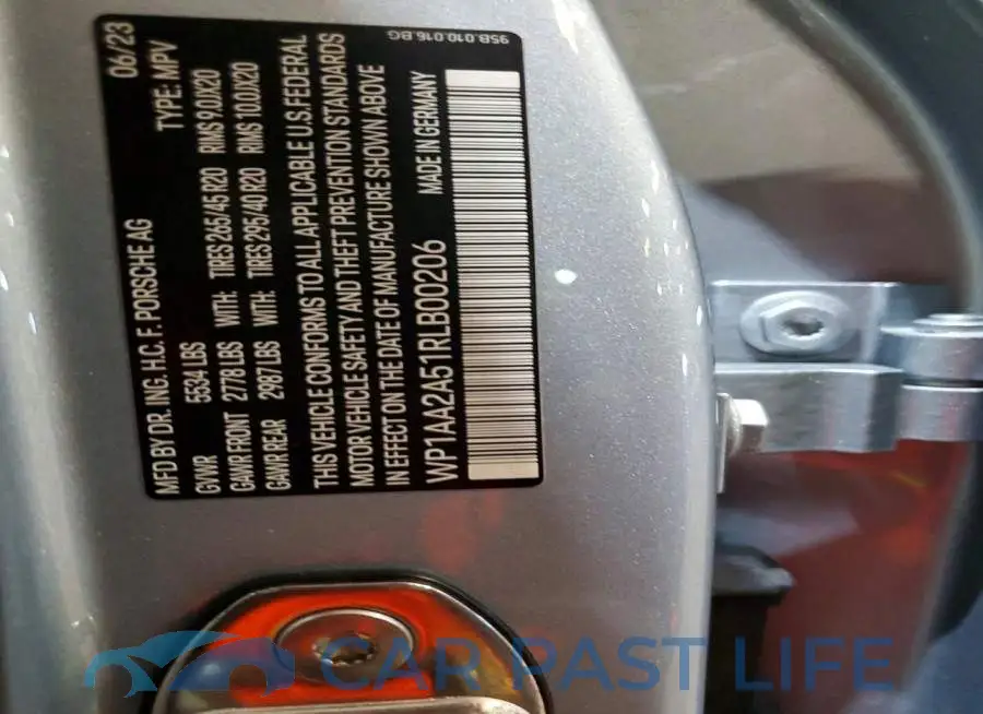 WP1AA2A51RLB00206# 13