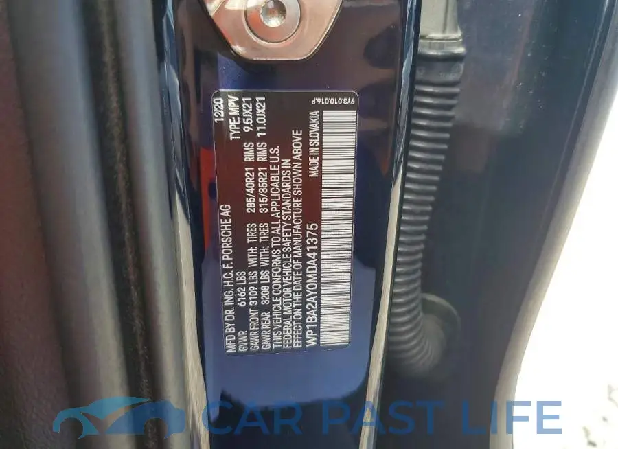 WP1BA2AY0MDA41375# 13