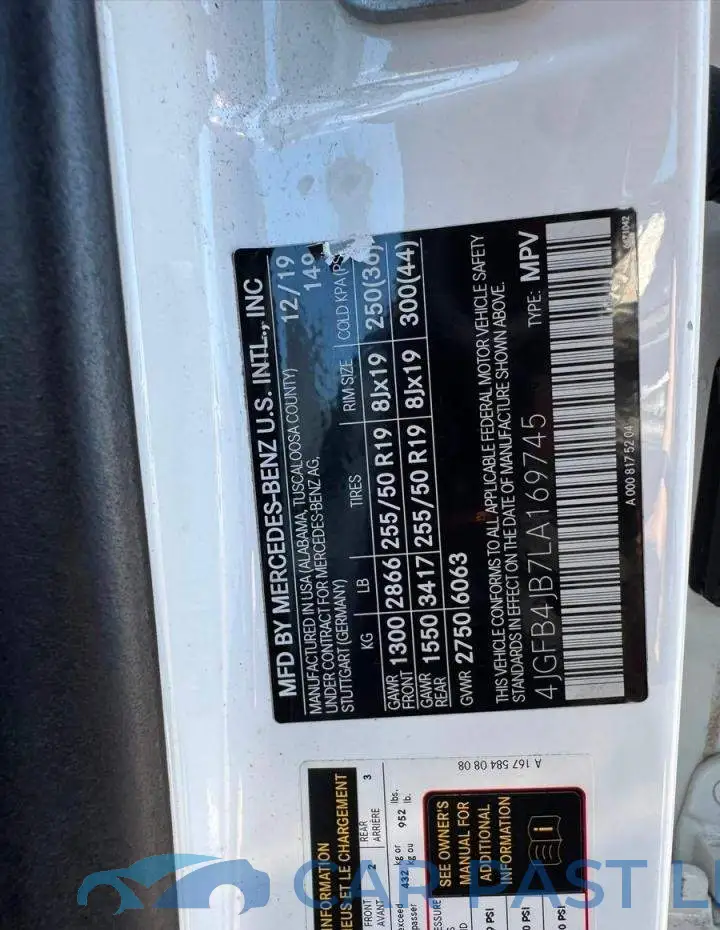 4JGFB4JB7LA169745# 10