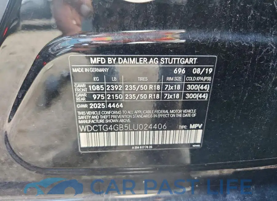 WDCTG4GB5LU024406# 13