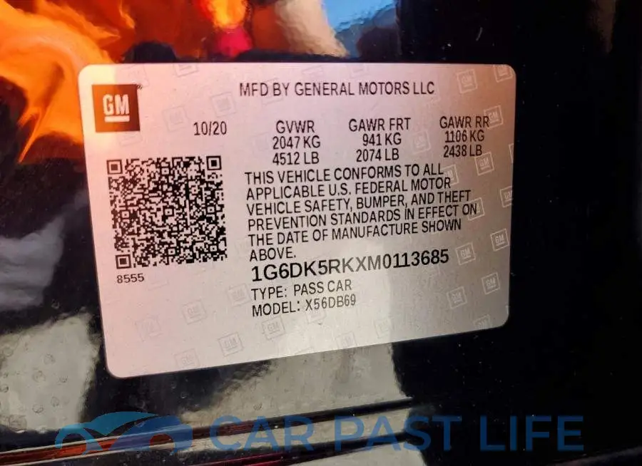1G6DK5RKXM0113685# 12