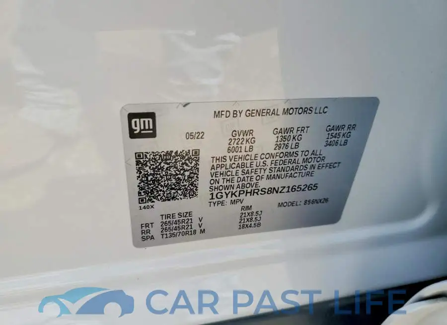 1GYKPHRS8NZ165265# 12