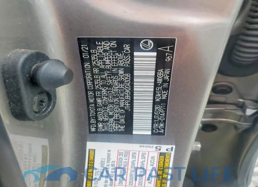 JTHP9JBH5M2043058# 12