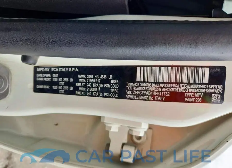 ZFBCFYAB4HP611732# 12