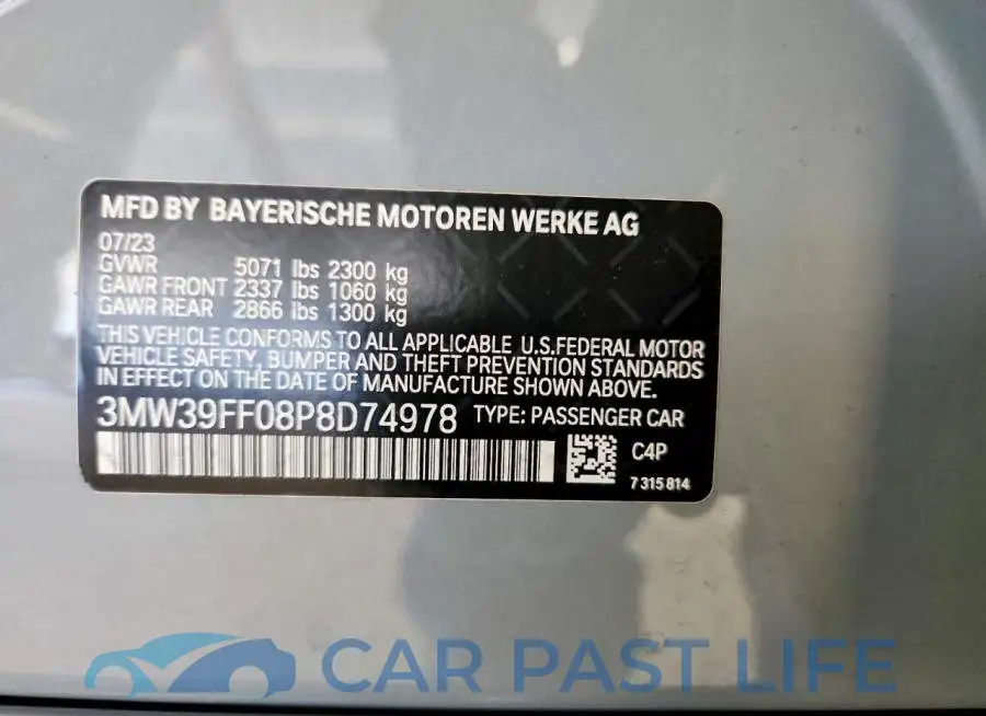 3MW39FF08P8D74978# 13