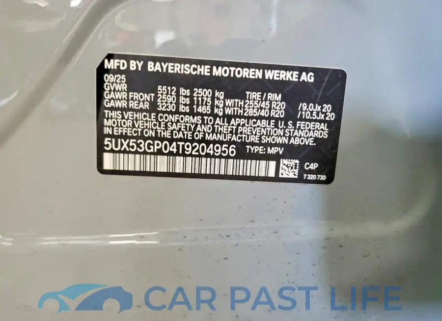 5UX53GP04T9204956# 13