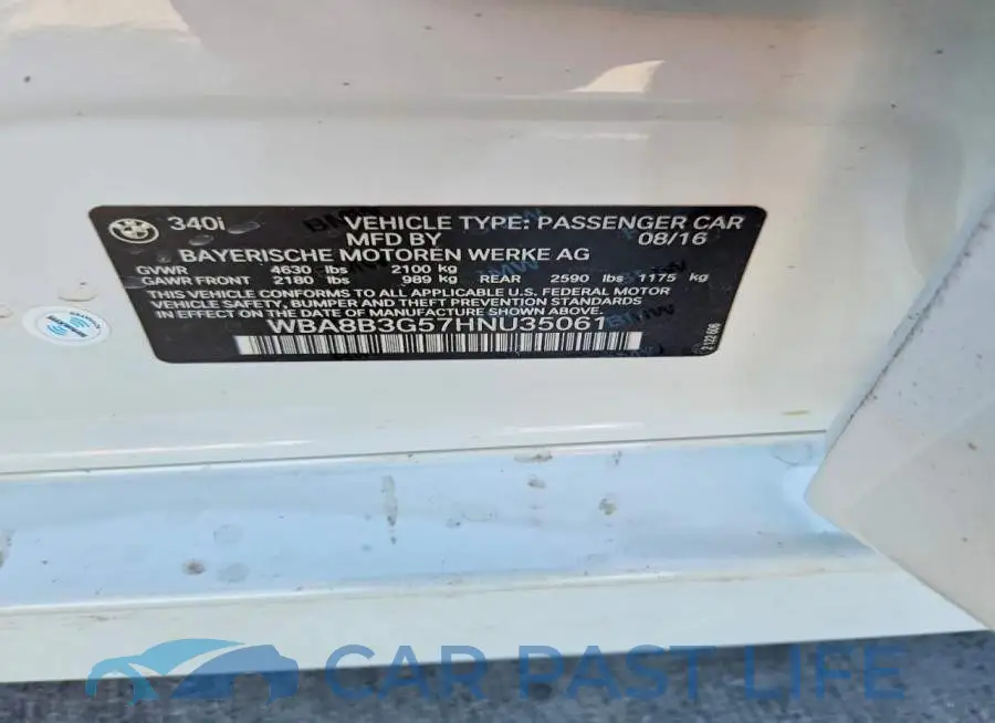 WBA8B3G57HNU35061# 12