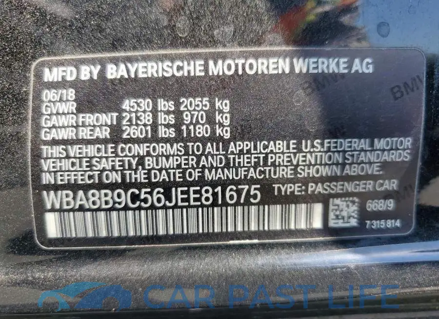 WBA8B9C56JEE81675# 12