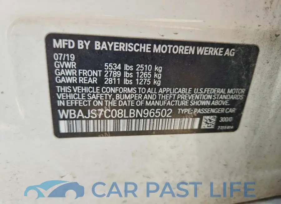WBAJS7C08LBN96502# 12