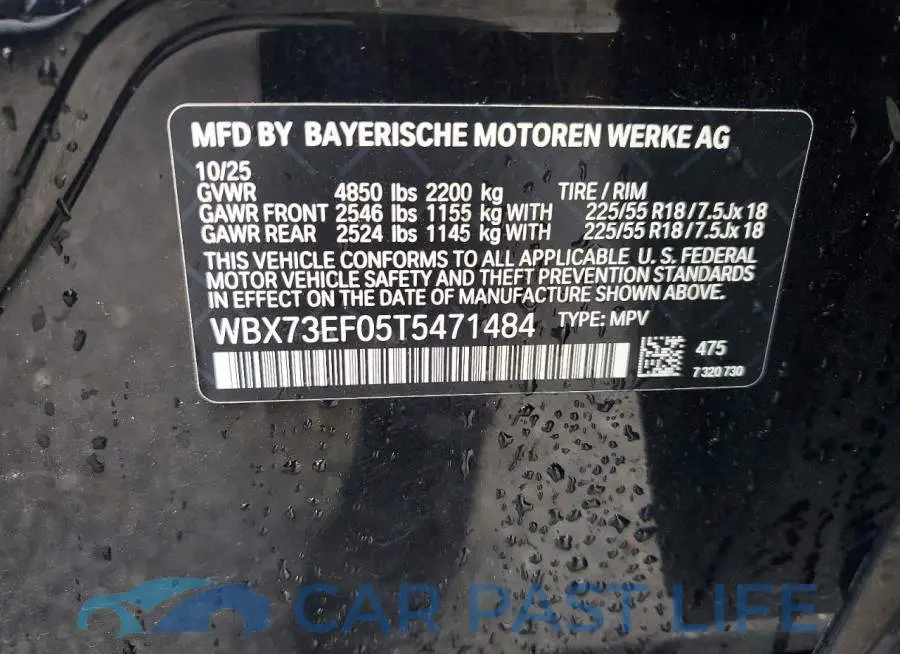 WBX73EF05T5471484# 13