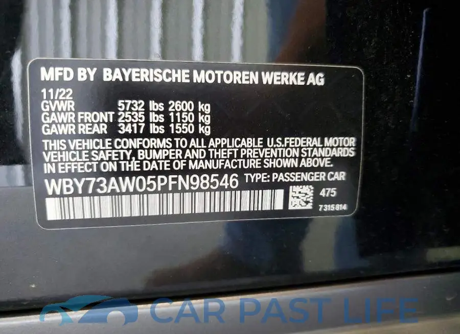 WBY73AW05PFN98546# 12