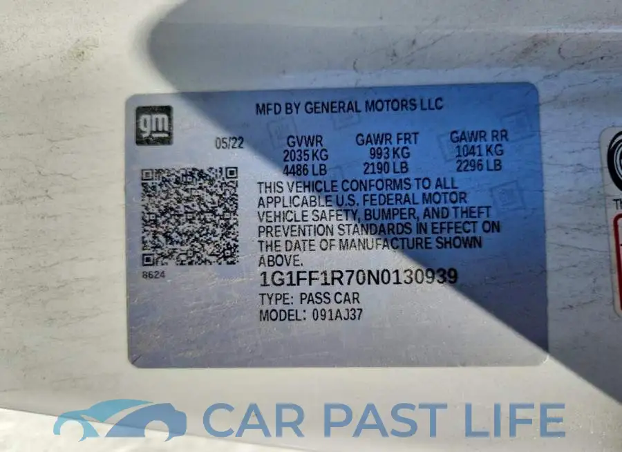 1G1FF1R70N0130939# 12