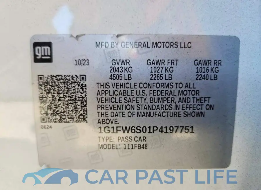 1G1FW6S01P4197751# 13