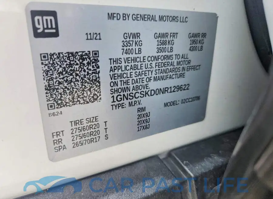 1GNSCSKD0NR129622# 13