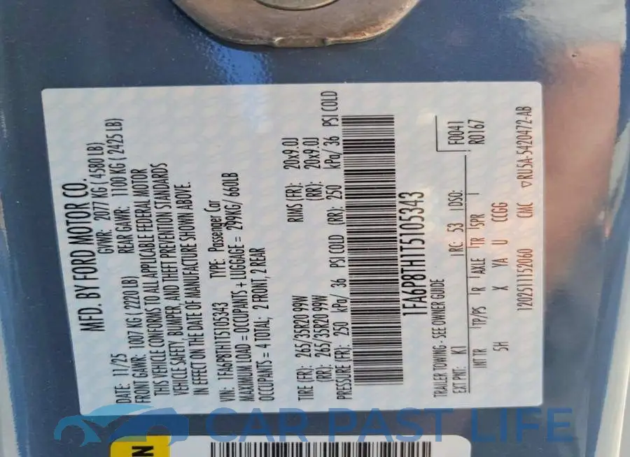 1FA6P8TH1T5105343# 12