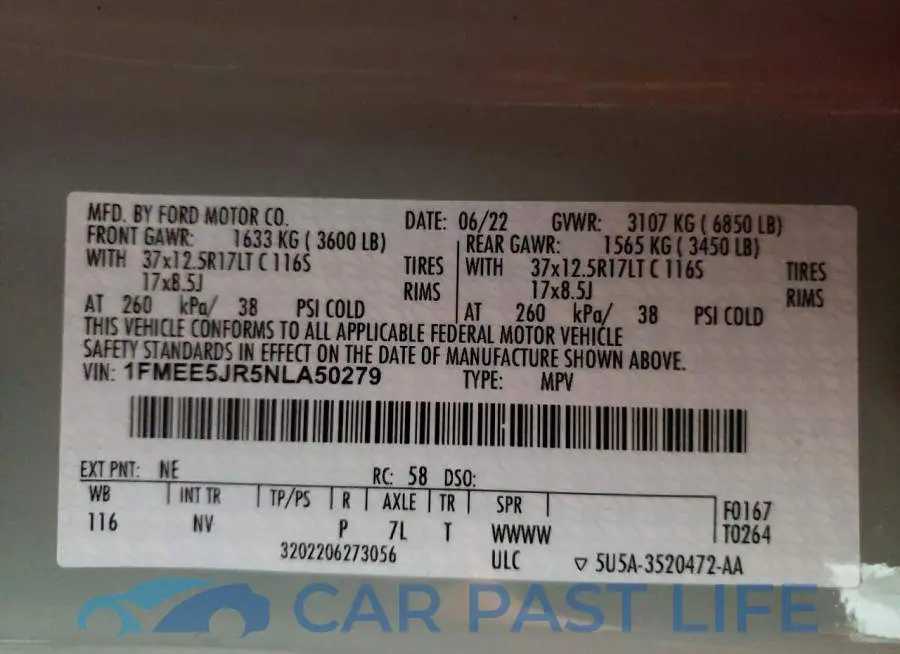 1FMEE5JR5NLA50279# 13