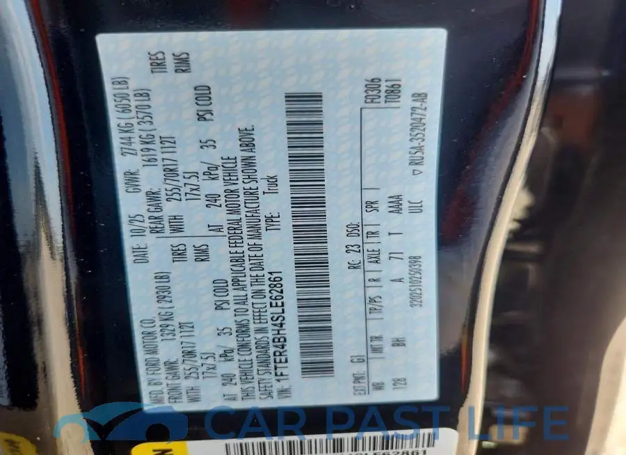 1FTER4BH4SLE62861# 12