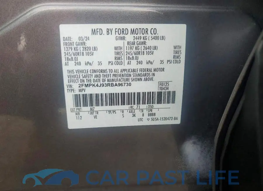 2FMPK4J93RBA96730# 14